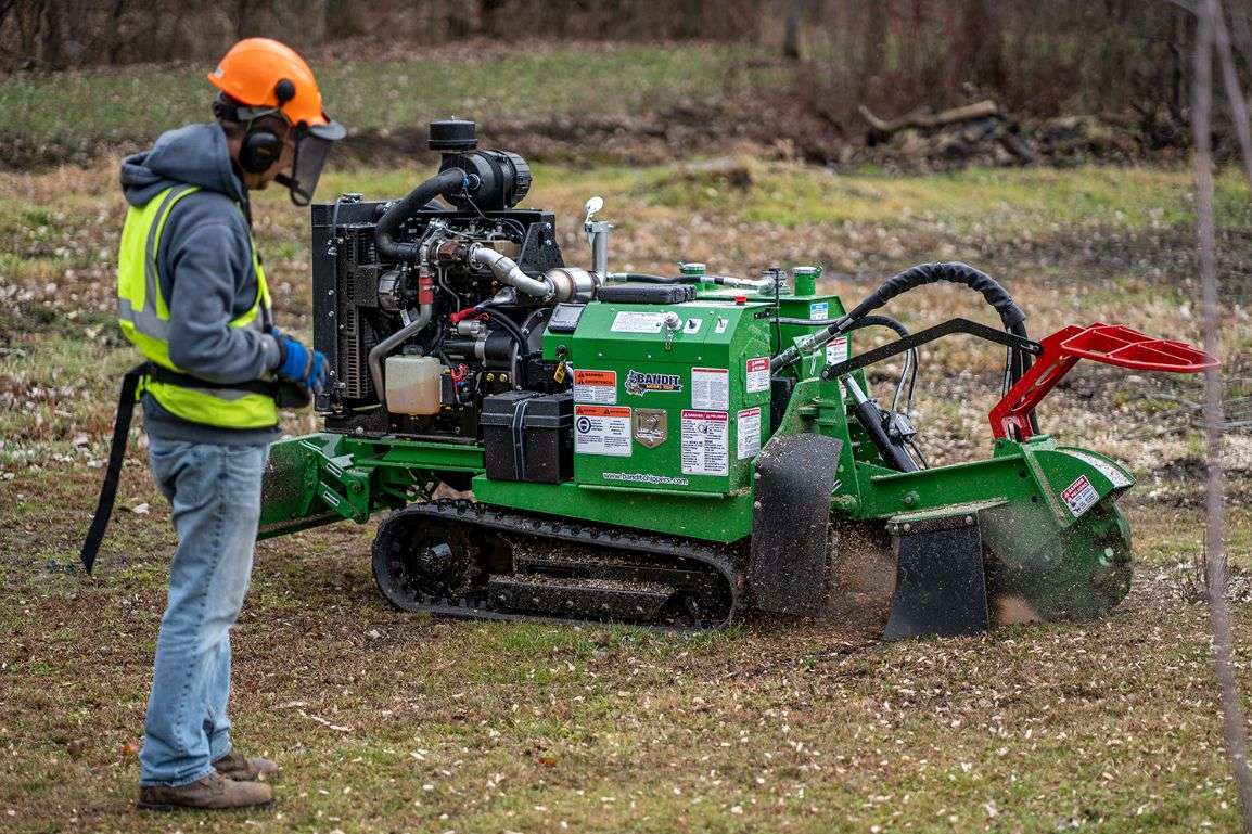 Professional stump grinding equipment